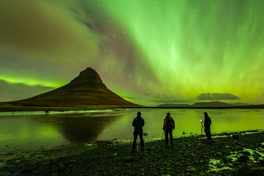 Photos paysage aurore boréale islande