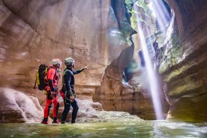 reportage photo en action canyoning