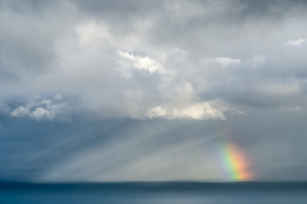un arc en ciel en Ecosse en novembre