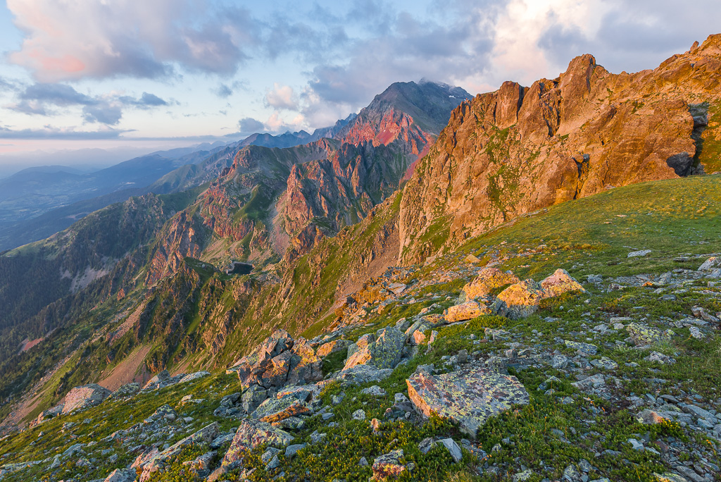 Coucher de soleil sur le massif de belledonne