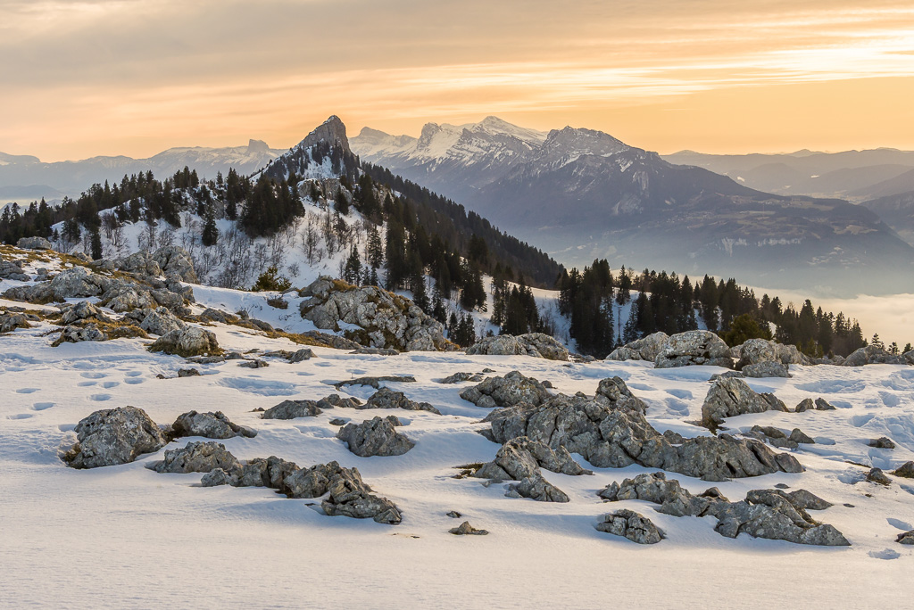 Sommet de la Pinéa en hiver