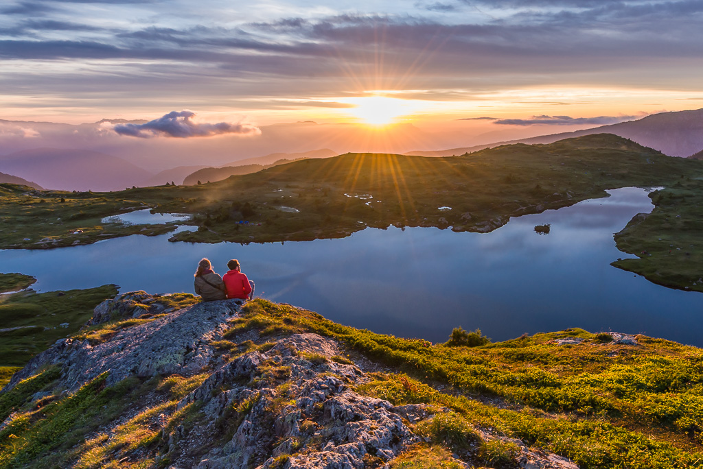 Coucher de soleil au lac Fourchu