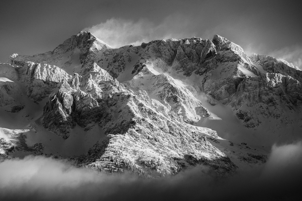 Rocher de l'homme en Noir et Blanc
