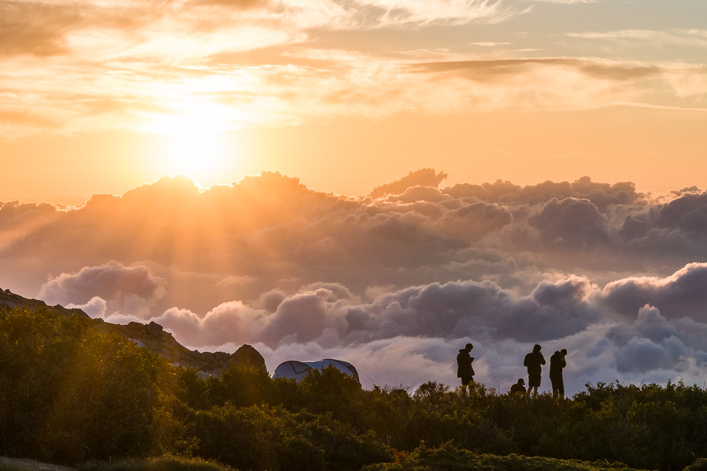 lever de soleil au refuge Prati en Corse