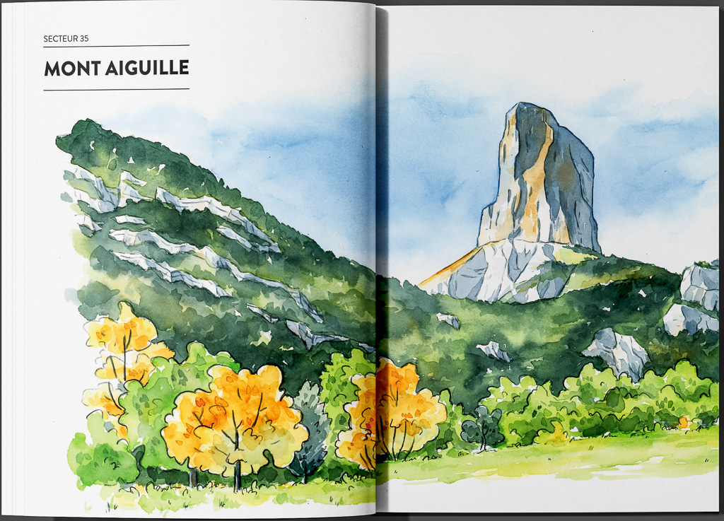 mont-aiguille-aquarelle Le Mont Aiguille en aquarelle
