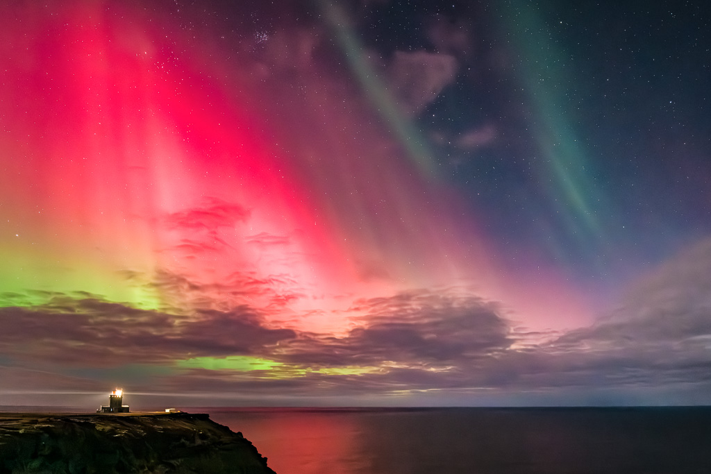 Aurore-boreale-Dyrholaey Photo d'aurore boréale à Dyrholaey