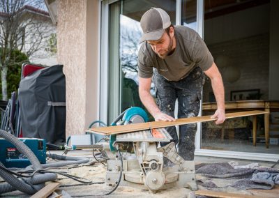 Reportage entreprise artisant parquet